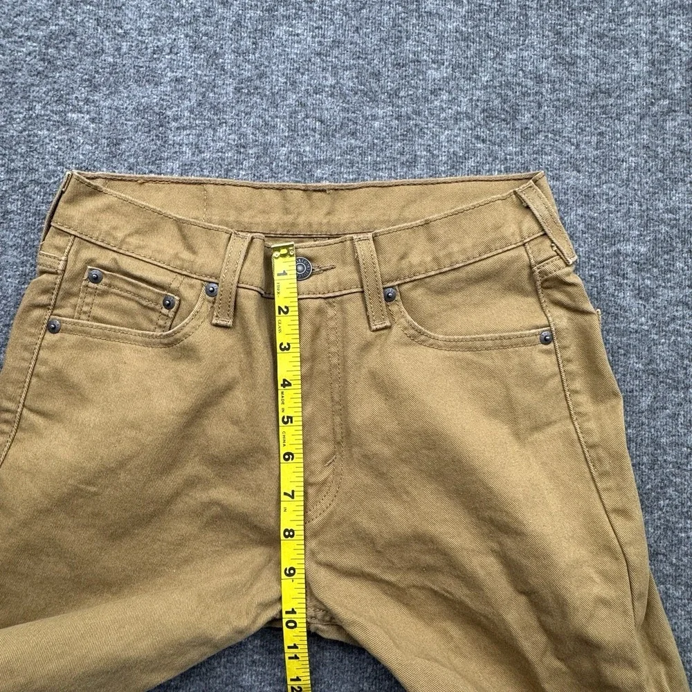 Levis 513 Jeans Mens Sz 29x32 Brown Khaki Straight Leg Slim Fit‎ Stretch